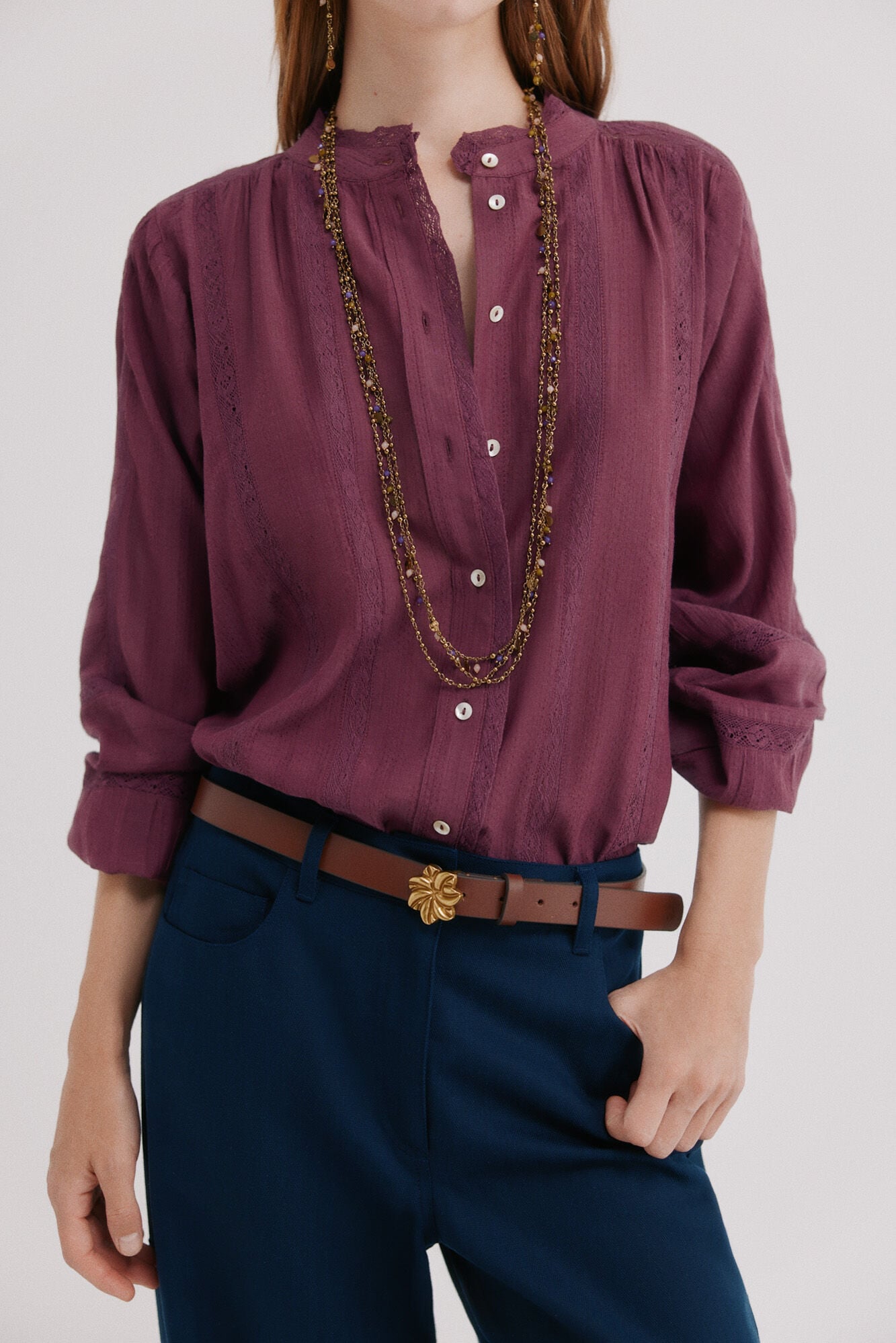 Hoss Intropia Cressa. Blusa entredoses