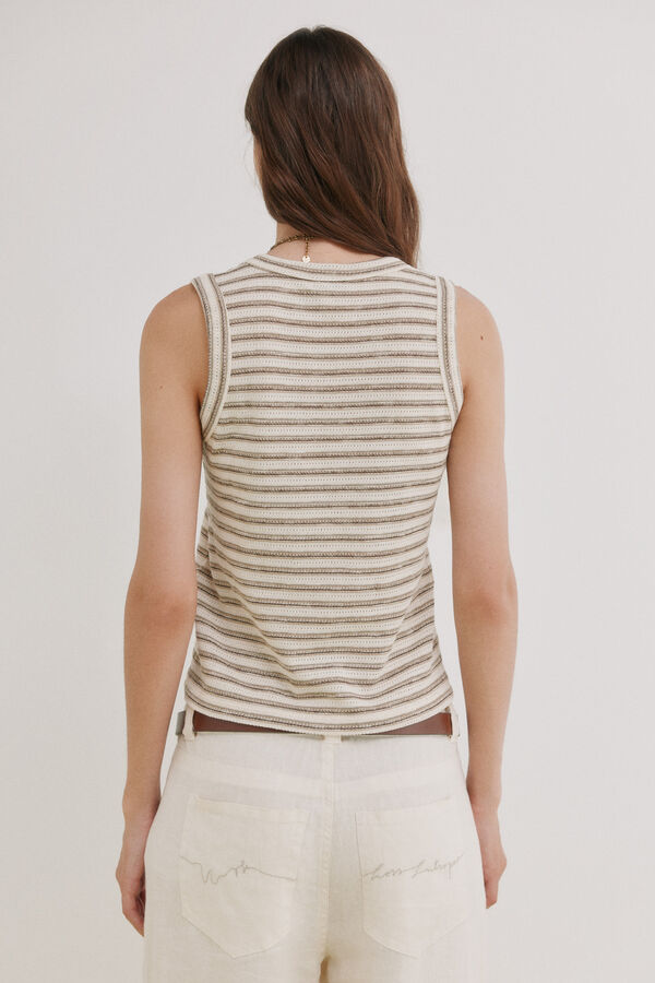 Hoss Intropia Melani. Camiseta multicolor Marfil