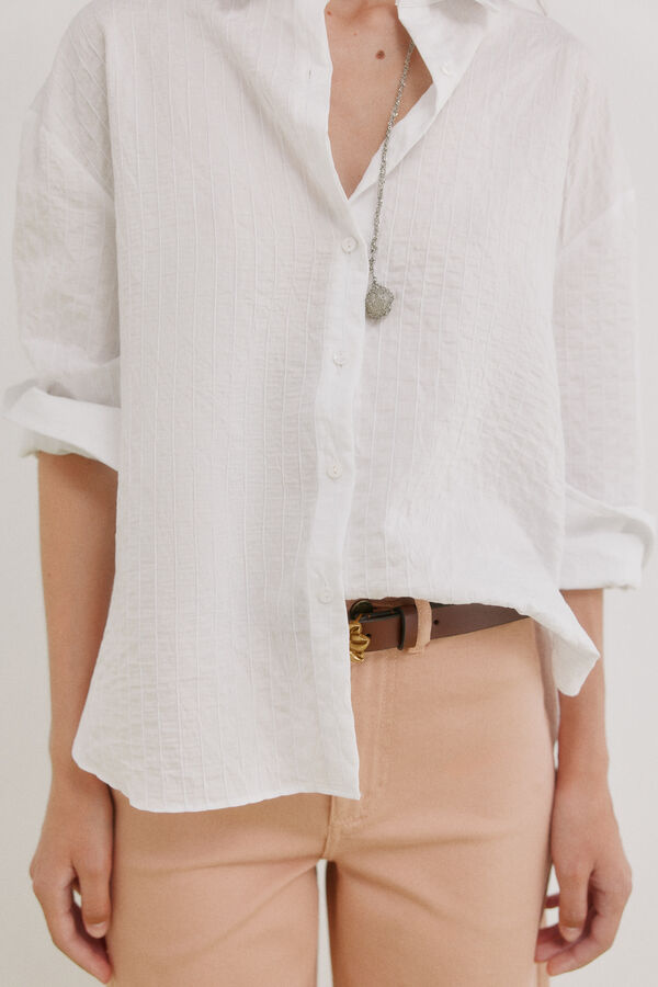 Hoss Intropia Cordelia. Camisa rayas Blanco