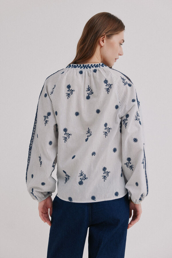 Hoss Intropia Casey. Blusa &agrave;s riscas Azul