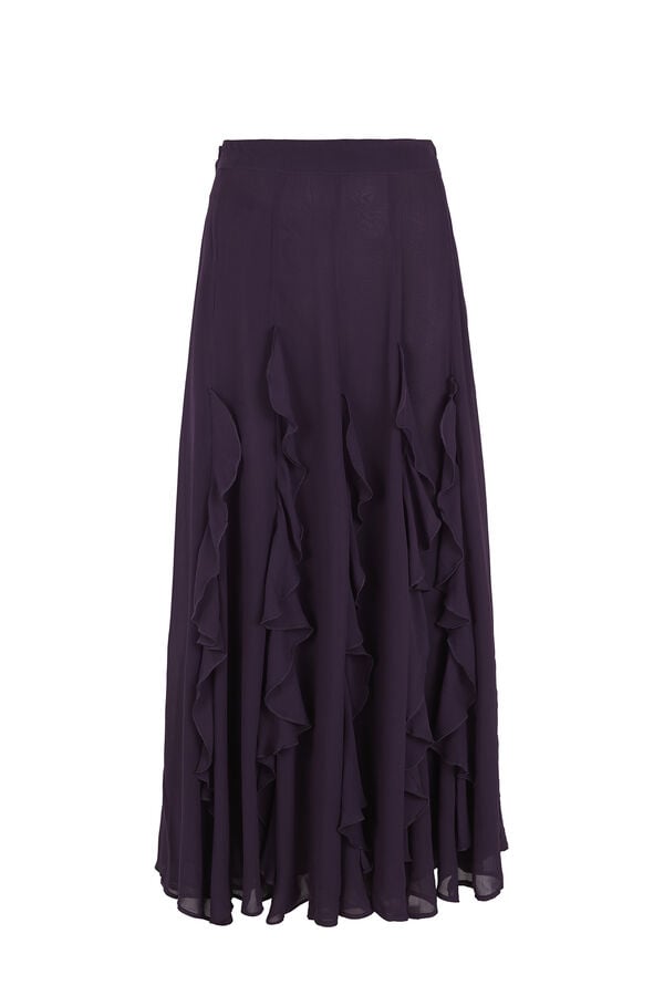 Hoss Intropia Roseline. Falda flu&iacute;da Estampado morado
