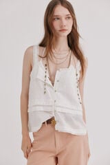 Hoss Intropia Camelia. Blusa flu&iacute;da Blanco