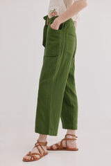 Hoss Intropia Pia. Pantal&oacute;n estilo cargo Kaki