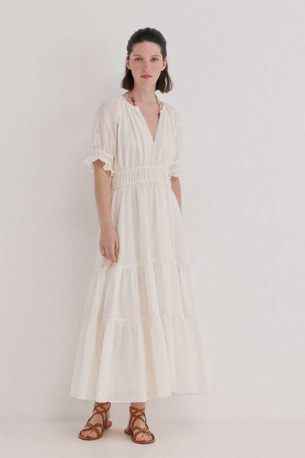 Hoss Intropia Alana. Vestido midi Blanco