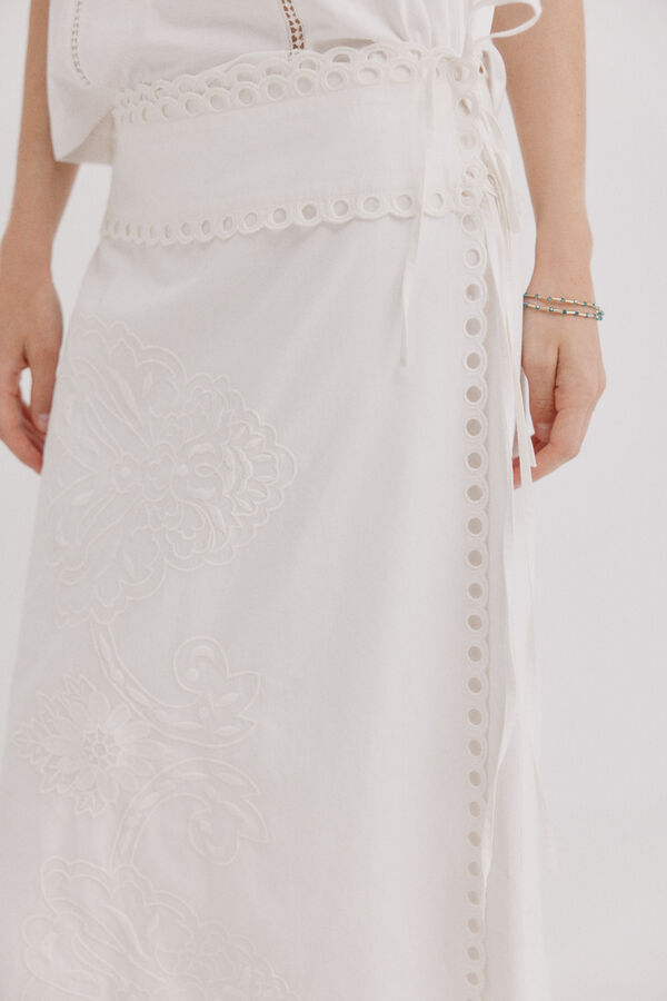 Hoss Intropia Roxane. Falda pareo Blanco