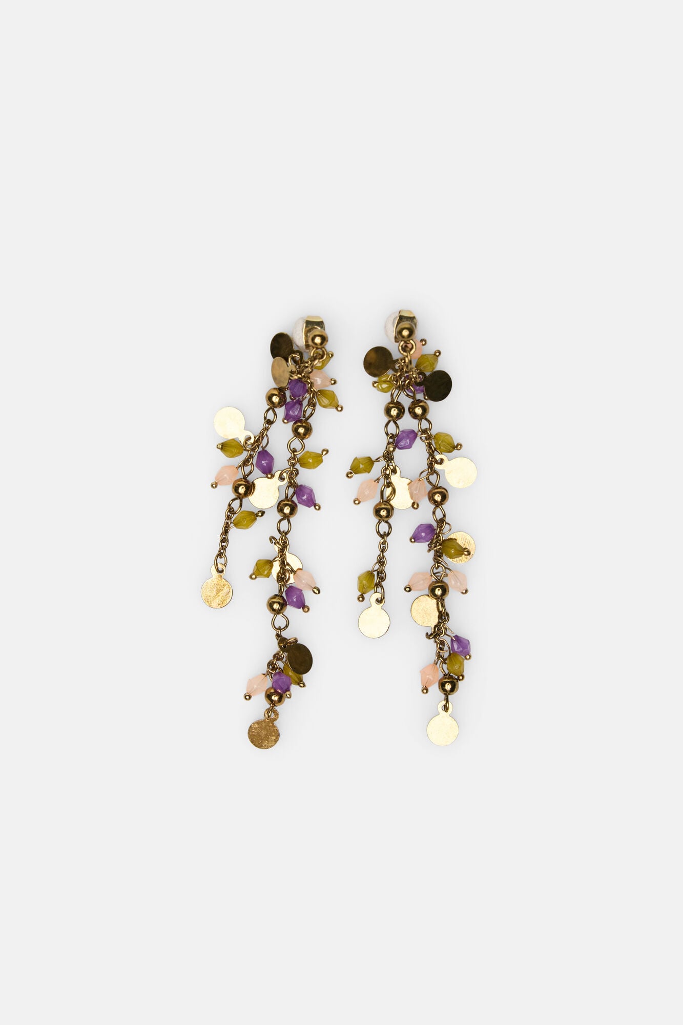 Hoss Intropia Lia. Pendientes de beads ba&ntilde;ados en oro