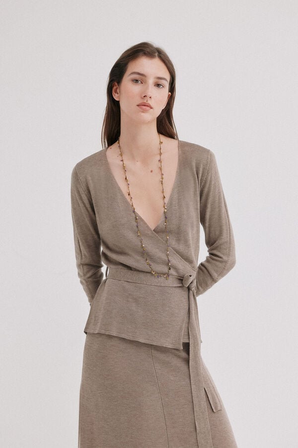 Hoss Intropia Isabetta. Casaco de malha Beige