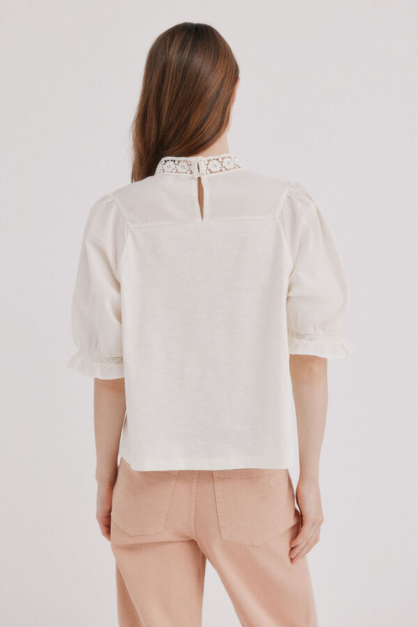 Hoss Intropia Martina. Camiseta rom&aacute;ntica Blanco