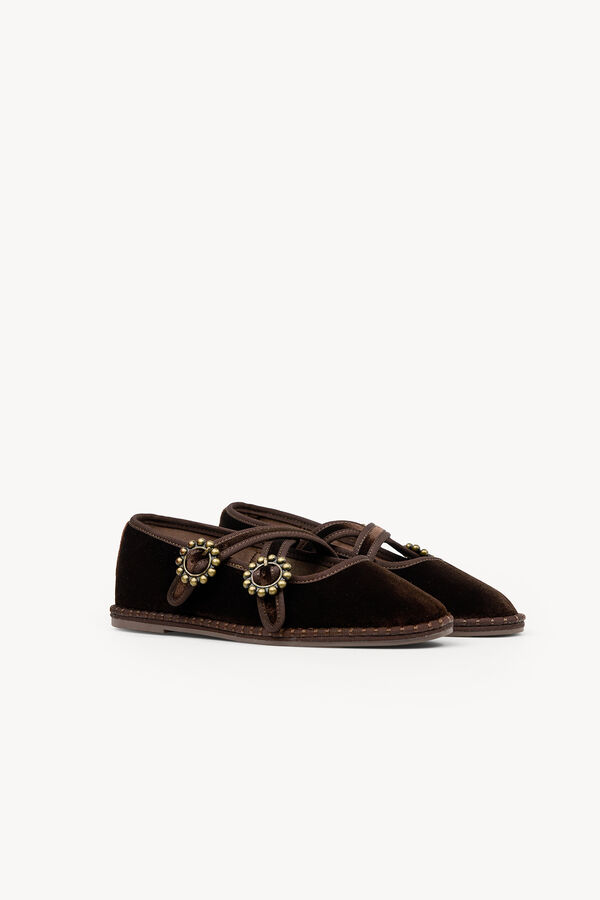 Hoss Intropia Marina. Veneciana tiras cruzadas Marron