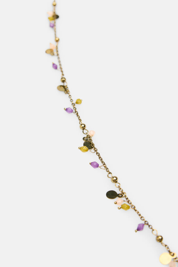 Hoss Intropia Luciana. Collar beads ba&ntilde;ado en oro Dorado