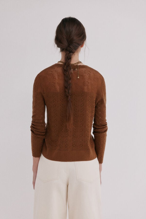 Hoss Intropia Isadora. Chaqueta calada Marron