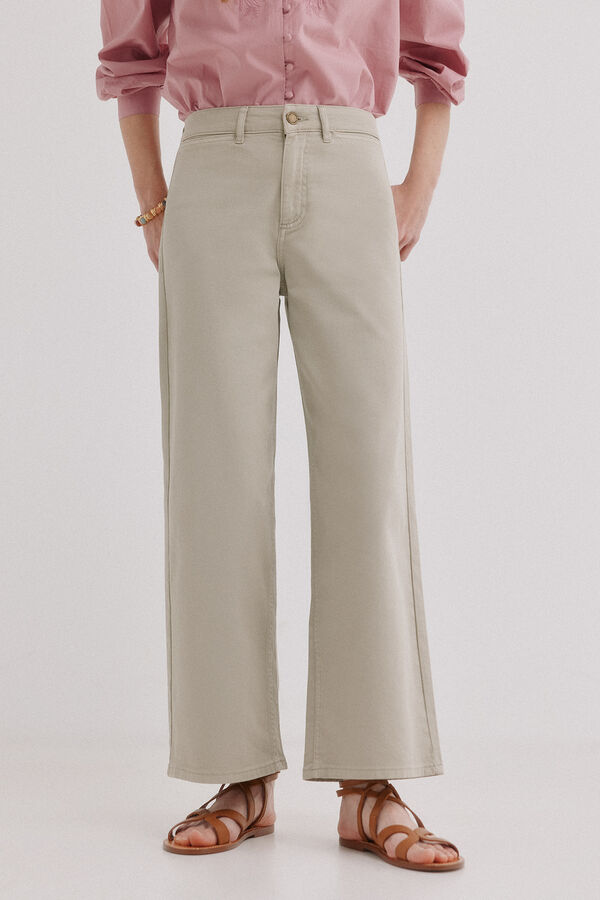 Hoss Intropia Berta. Vaqueros wide leg Gris