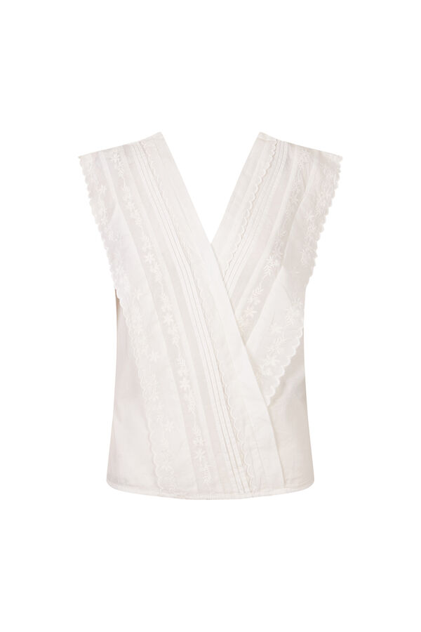 Hoss Intropia Carola. Blusa rom&acirc;ntica Branco