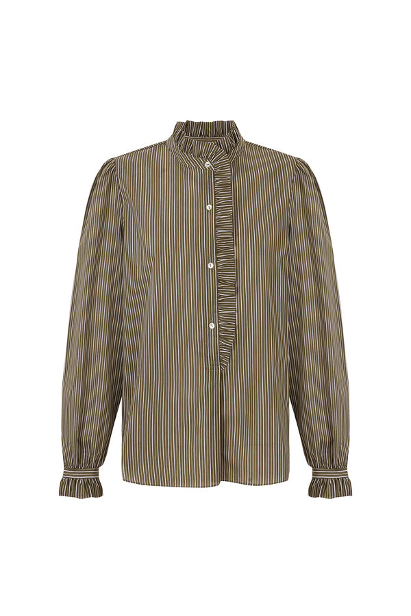 Hoss Intropia Cristela. Camisa de riscas Khaki