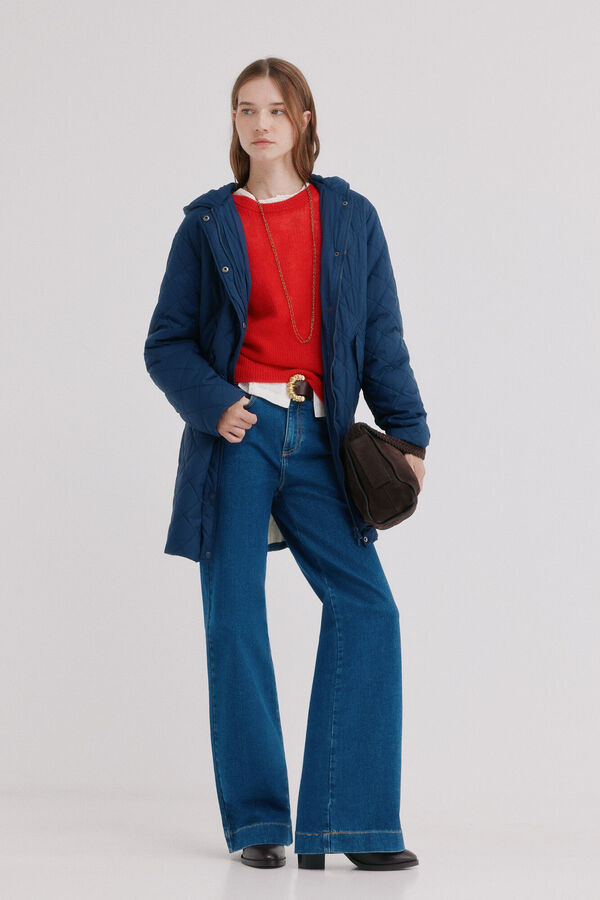 Hoss Intropia Daneris. Chaqueta midi Azul marino