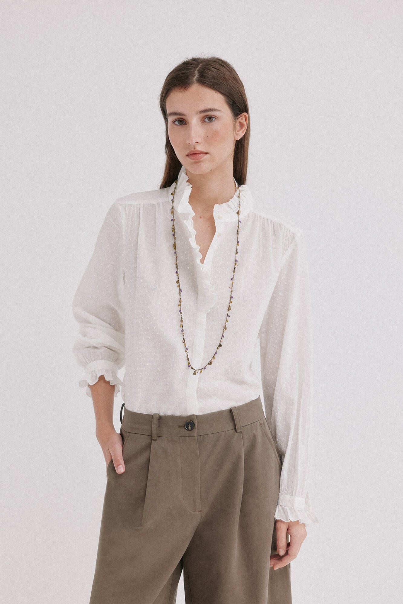 Hoss Intropia Claudette. Camisa plumeti