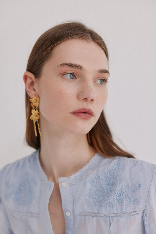 Hoss Intropia Clara. Blusa rom&acirc;ntica Azul