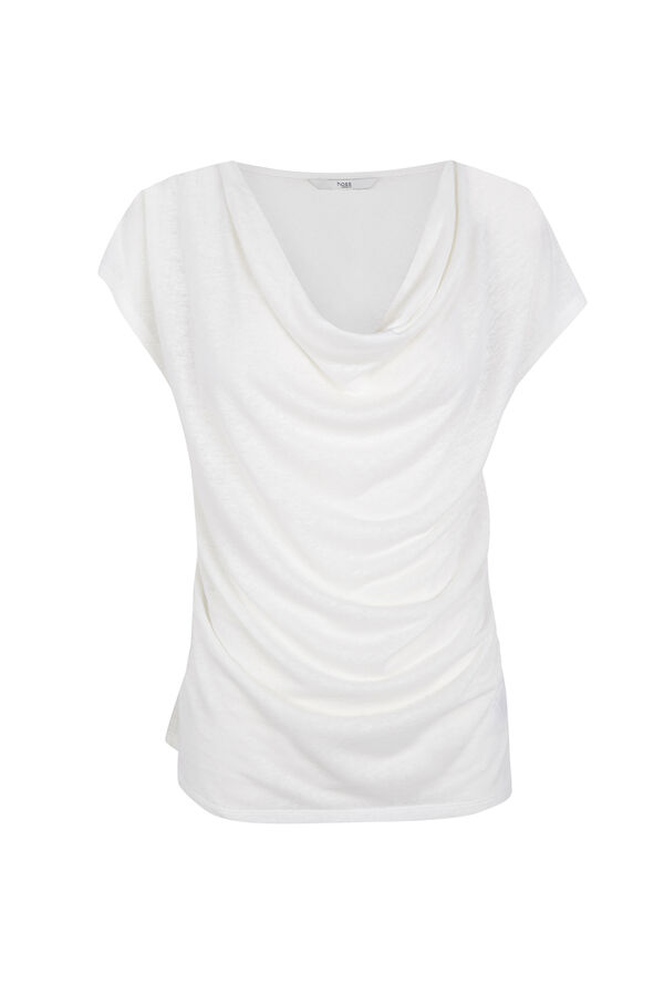 Hoss Intropia Madeline. Camiseta drapeada Beige