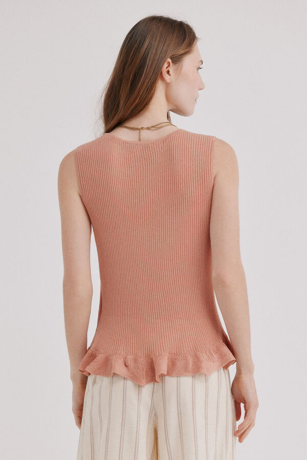 Hoss Intropia Ivetta. Top con volante Rosa