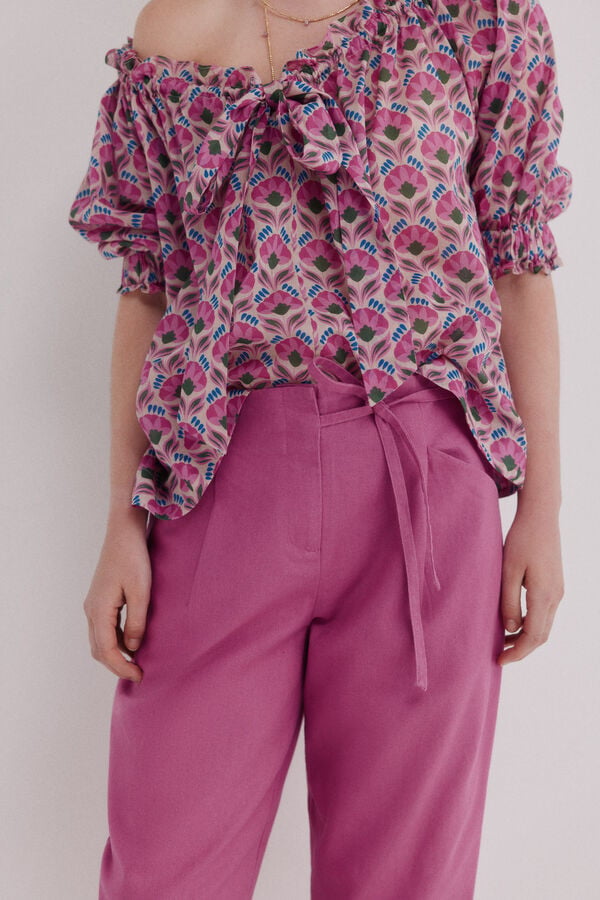 Hoss Intropia Phaedra. Pantal&oacute;n fluido Rosa