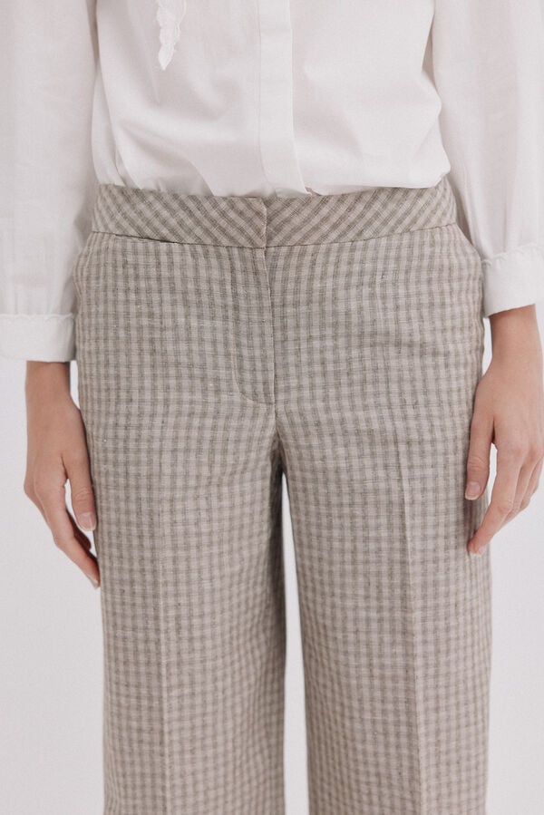 Hoss Intropia Presley. Pantal&oacute;n rayas Marfil