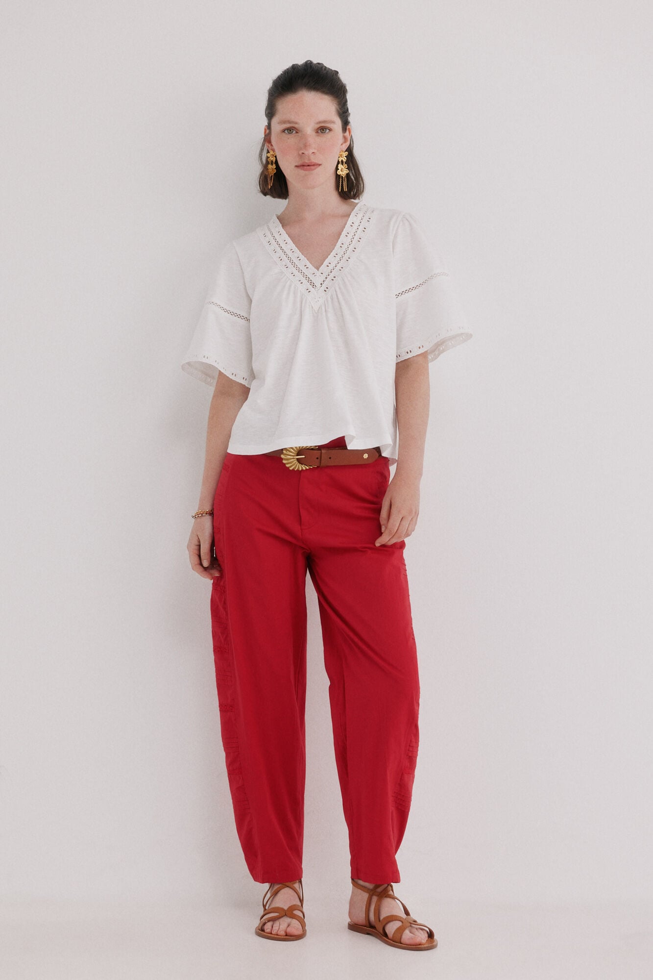 Hoss Intropia Mireia. T-shirt bordados