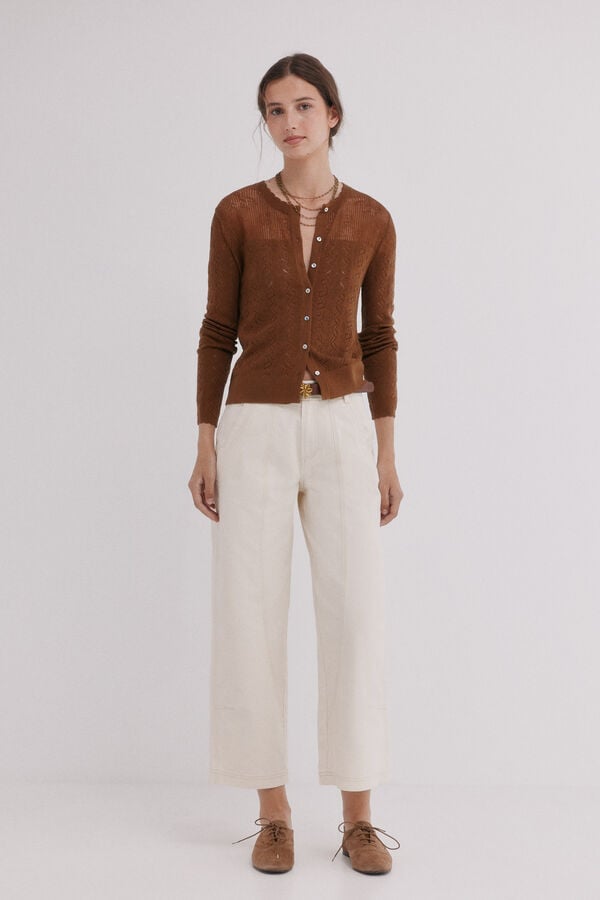 Hoss Intropia Isadora. Chaqueta calada Marron