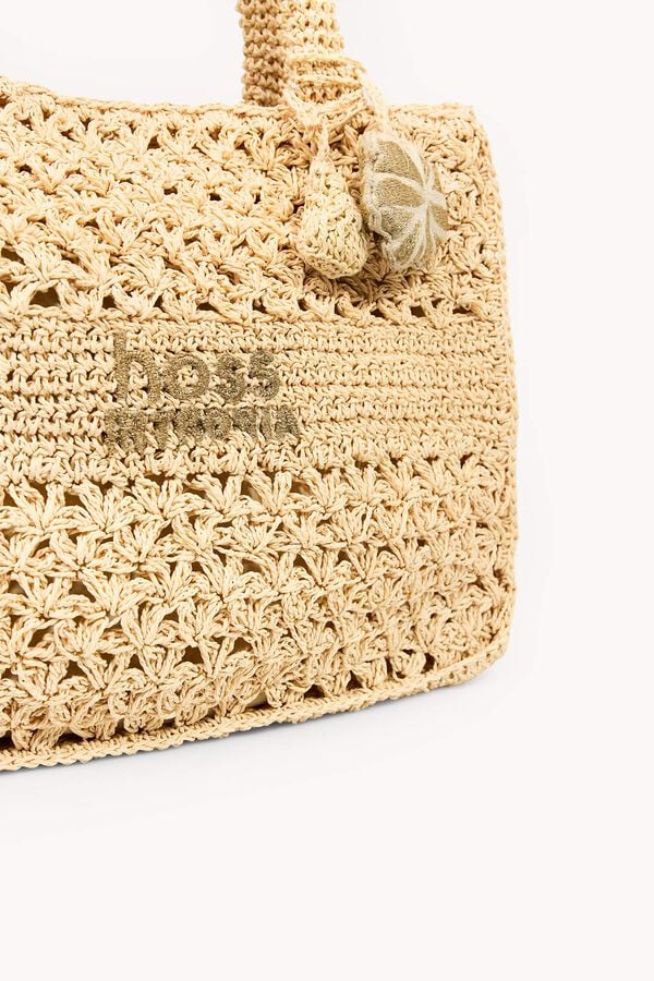 Hoss Intropia Nadia. Bolso fibras naturales trenzadas Beige