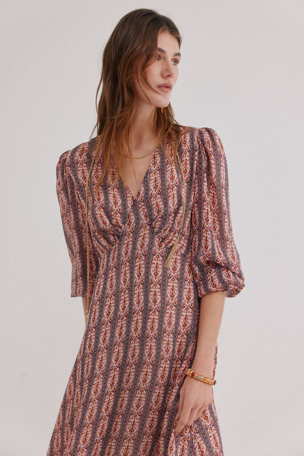 Hoss Intropia &Aacute;gueda. Vestido estampado Rosa