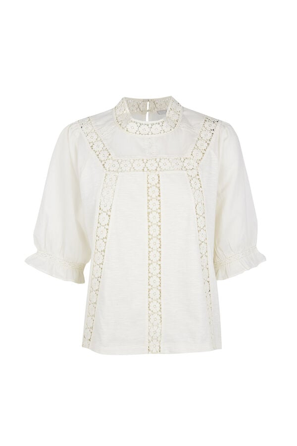 Hoss Intropia Martina. Camiseta rom&aacute;ntica Blanco