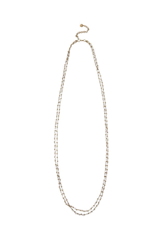 Hoss Intropia Luciana. Collar beads ba&ntilde;ado en oro Dorado