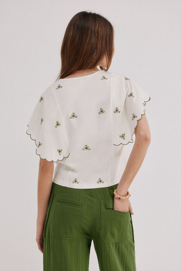 Hoss Intropia Malena. T-shirt gola redonda Beige