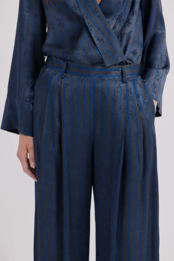 Hoss Intropia Payton. Pantal&oacute;n fluido Azul marino