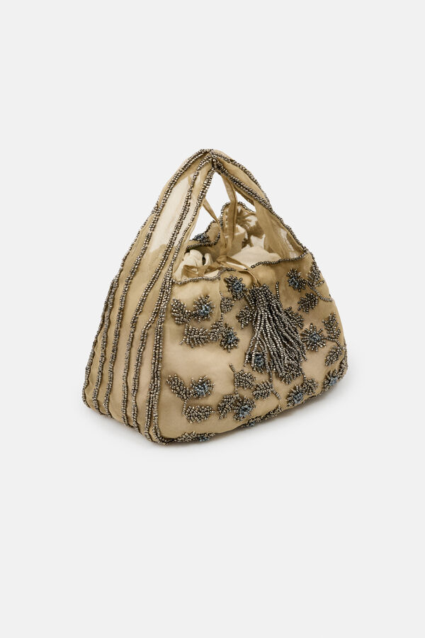 Hoss Intropia Nayara. Bolso de organza bordado Rosa