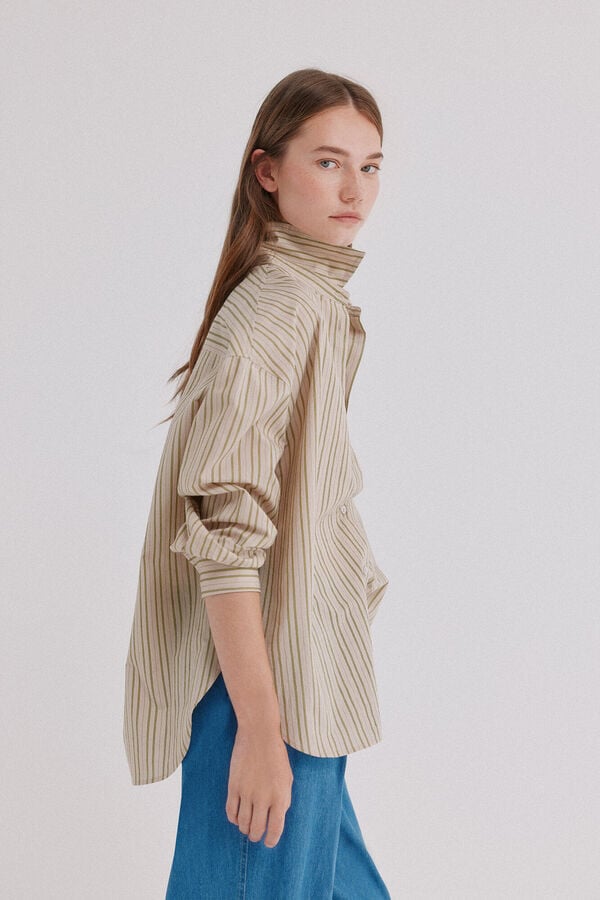 Hoss Intropia Corinna. Camisa de riscas Verde