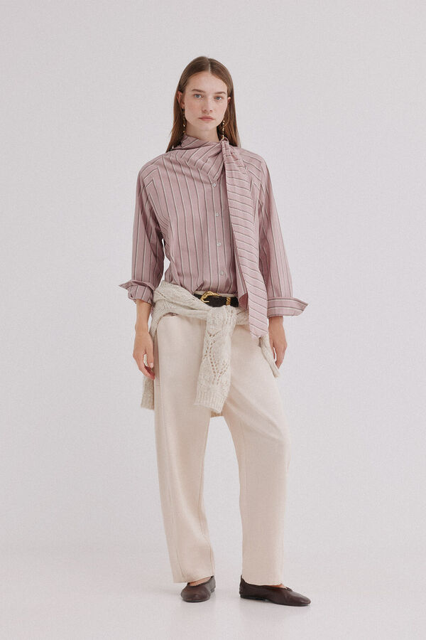 Hoss Intropia Praisa. Pantal&oacute;n de espiga Marfil