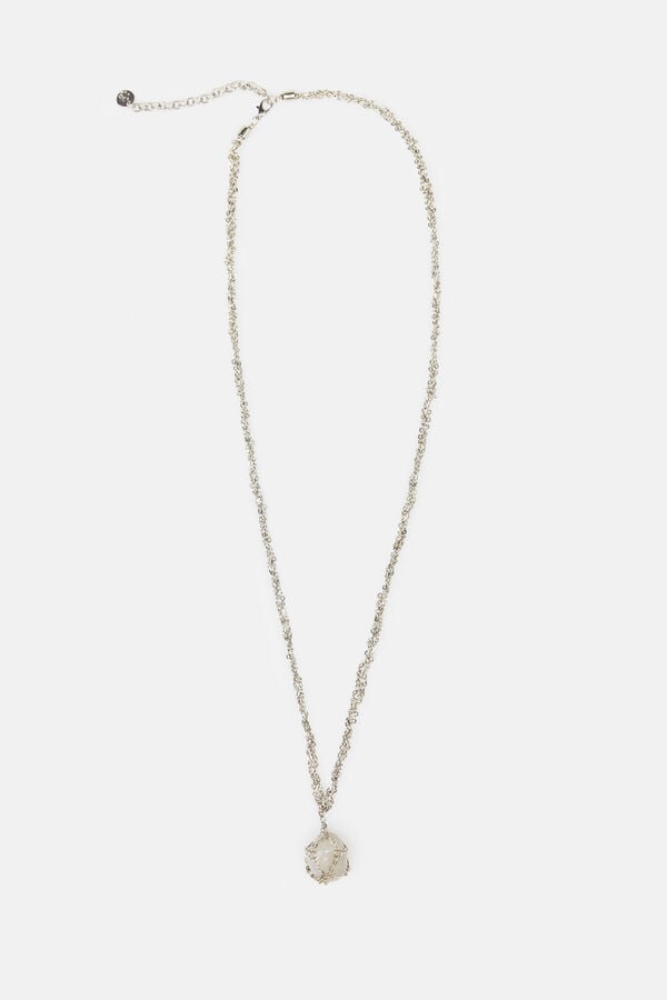 Hoss Intropia Luz. Collar con piedra natural Gris