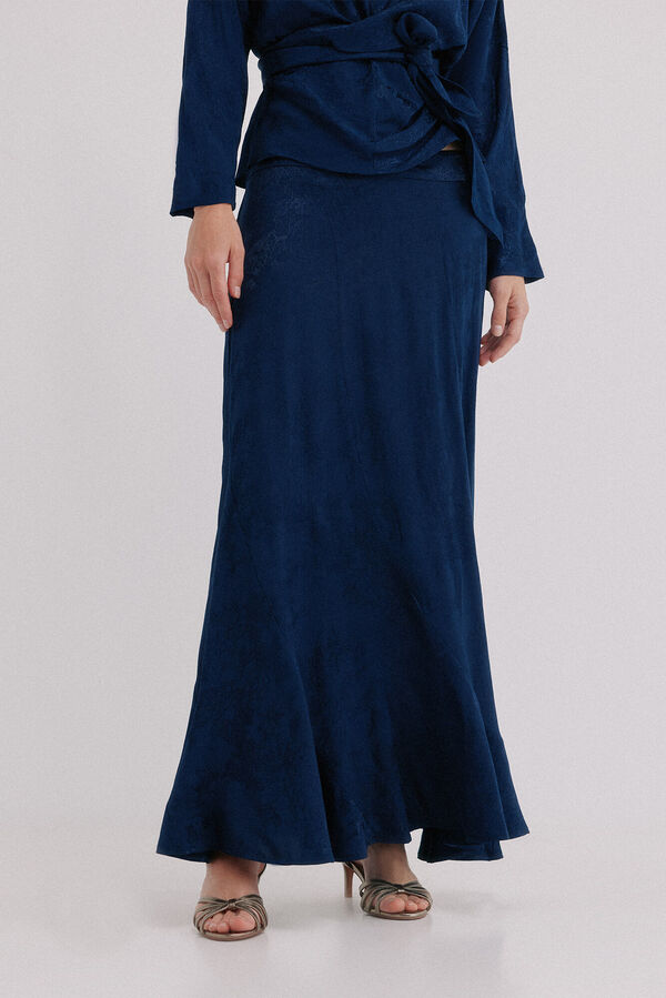 Hoss Intropia Raiven. Falda midi Azul marino