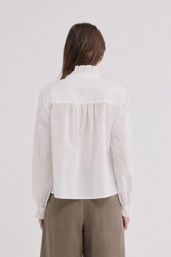 Hoss Intropia Claudette. Camisa plumeti Branco