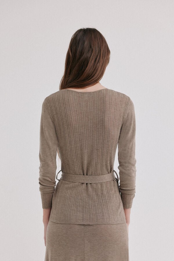 Hoss Intropia Isabetta. Casaco de malha Beige