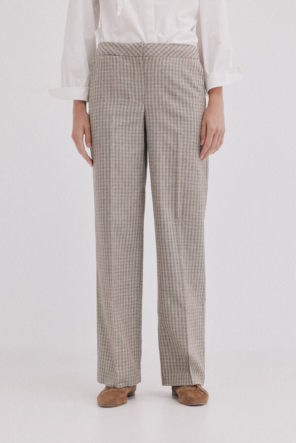 Hoss Intropia Presley. Pantal&oacute;n rayas Marfil