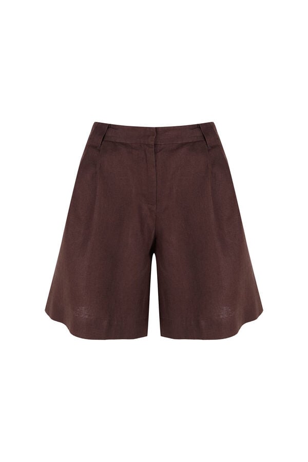 Hoss Intropia Pemar. Bermuda de lino Marron