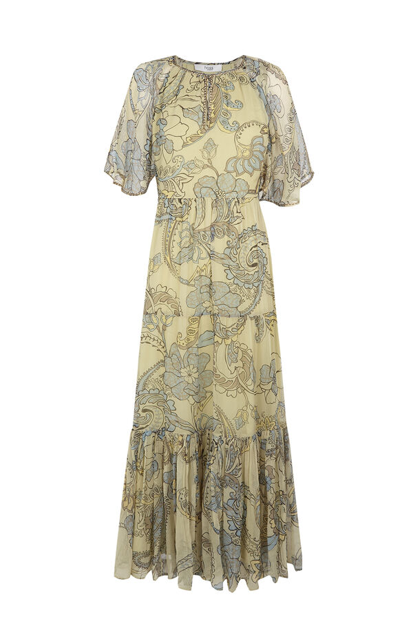 Hoss Intropia Azalea. Vestido floral Kaki