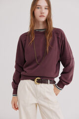 Hoss Intropia Maiara. Sudadera efecto lavado Vino