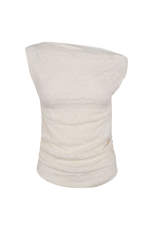 Hoss Intropia Marga. Camiseta asim&eacute;trica Marfil