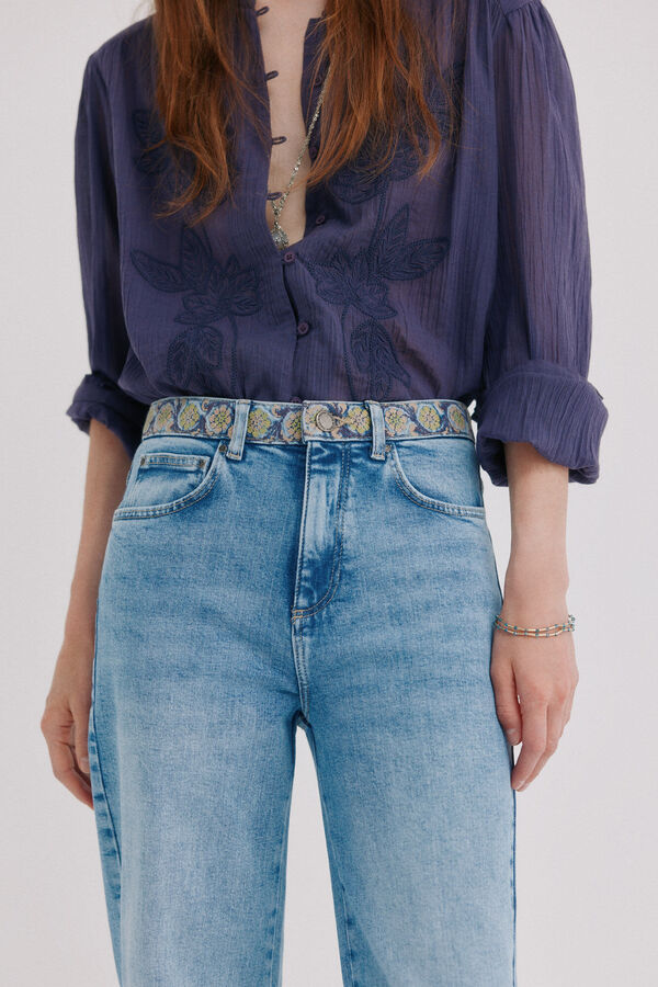 Hoss Intropia Briar. Jeans bordados Azul marino